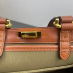 Luxury FF Monogram Canvas Medium Tote Bag with Leather Trim – Structured Designer Shoulder Bag