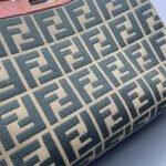 Luxury FF Monogram Canvas Medium Tote Bag with Leather Trim – Structured Designer Shoulder Bag