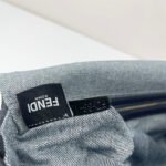 Blue Jacquard Monogram Shoulder Bag with Gold Clasp – Vintage-Inspired Structured Crossbody Purse