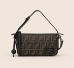 FF Monogram Mini Shoulder Bag – Vintage-Inspired Canvas Crossbody with Adjustable Strap
