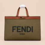 Luxury Canvas Leather Trim Tote Bag – Large Structured Everyday Shoulder Bag with Top Handles