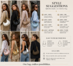 Luxury Mini Hobo Shoulder Bag – Sleek Crescent Shape Designer-Inspired Crossbody Purse (7)