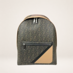 Luxury FF Monogram Leather Backpack with Diagonal Accent – Designer Style Travel & Everyday Bag
