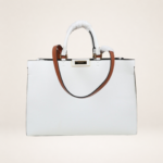 Luxury Structured Top Handle Leather Tote Bag with Turn-Lock Closure – Elegant Designer-Inspired Handbag for Women