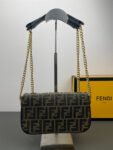 Luxury Monogram Chain Shoulder Bag – Classic Flap Designer Style with Gold Chain Strap