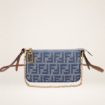 Luxury FF Monogram Canvas Baguette Pouch with Chain Strap – Designer Inspired Shoulder & Crossbody Bag