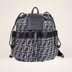 Luxury Monogram Canvas Drawstring Backpack with Leather Trim – Designer Style Travel & Daily Bag