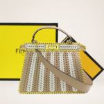 Luxury Woven Leather Top Handle Bag – Large Structured Crossbody Satchel with Adjustable Strap