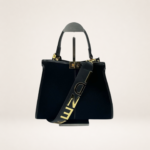 Luxury Structured Top Handle Leather Bag – Elegant Mini Tote with Gold Lock Detail