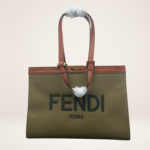 Luxury Canvas Leather Trim Tote Bag – Large Structured Everyday Shoulder Bag with Top Handles