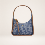 Luxury Mini Monogram Denim Shoulder Bag – Structured Top Handle Designer Handbag