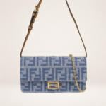 Faux Denim Monogram Wallet on Chain Crossbody Bag – Compact Designer-Inspired Shoulder Clutch