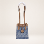 Luxury Geometric Mini Bucket Bag – Structured Top Handle Crossbody Purse in Premium Textured Canvas