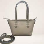 Mini Pebbled Leather Tote Bag with Crossbody Strap – Structured Designer Style Handbag for Women